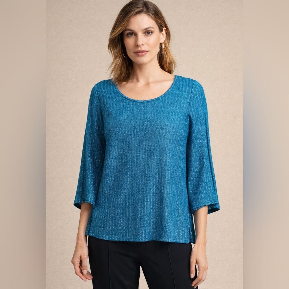 St John sparkly knit sweater. Size small